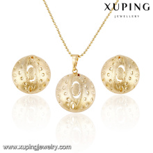 63885 Xuping simple style well design vogue brass jewelry coin jewelry set with free lead and nickel